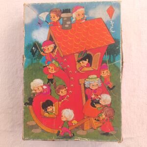 Vtg 70s Springbok The Old Woman in the Shoe 48 Pc Puzzle Made In USA *Complete